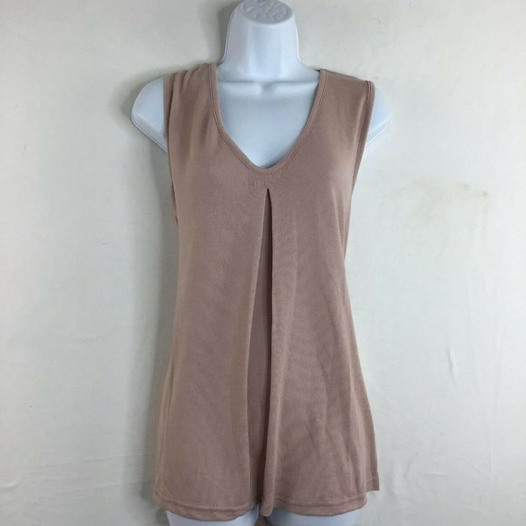 UDEAR Women's Pink Knitted V-Neck High Low Hem Casual Tank Top Size 2XL - Picture 2 of 10